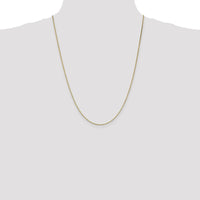 14K Yellow Gold 24" Box Chain Necklace - 1.1mm Wide with Lobster Clasp by Oro Pregiato