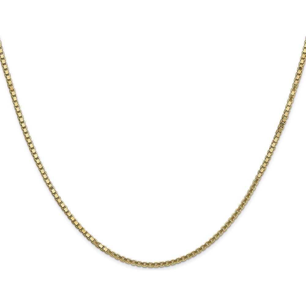 14K Yellow Gold 24" Box Chain Necklace - 1.5mm Width by Oro Pregiato