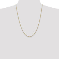14K Yellow Gold 24" Box Chain Necklace - 1.5mm Width by Oro Pregiato