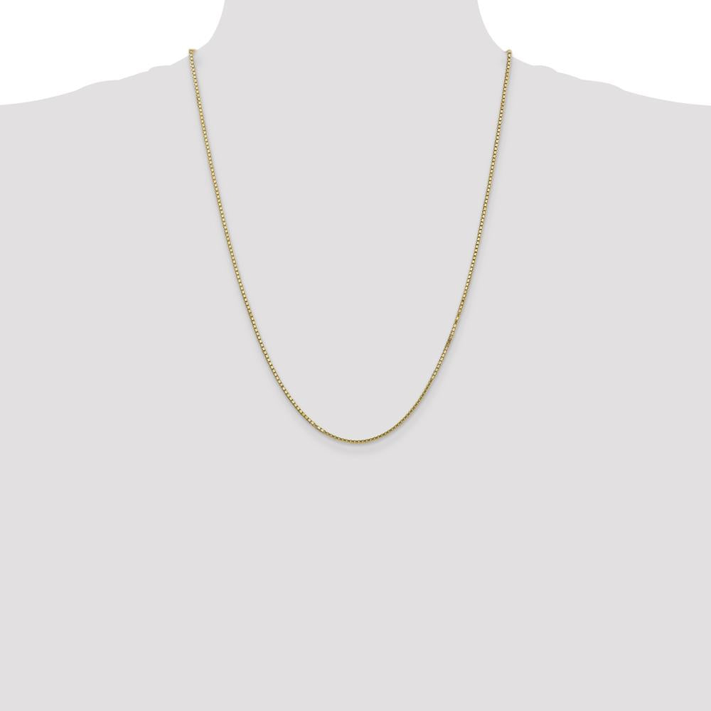 14K Yellow Gold 24" Box Chain Necklace - 1.5mm Width by Oro Pregiato