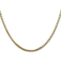 14K Yellow Gold 24" Box Chain Necklace - 2.5mm Width, Lobster Clasp by Oro Pregiato