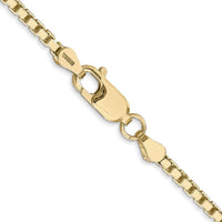 14K Yellow Gold 24" Box Chain Necklace - 2.5mm Width, Lobster Clasp by Oro Pregiato