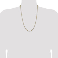 14K Yellow Gold 24" Box Chain Necklace - 2.5mm Width, Lobster Clasp by Oro Pregiato