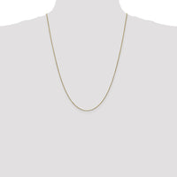14K Yellow Gold 24" Box Chain Necklace with Lobster Clasp - 0.9mm Width by Oro Pregiato