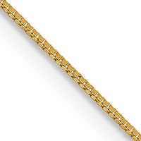 14K Yellow Gold 24" Box Chain Necklace with Lobster Clasp by Oro Pregiato