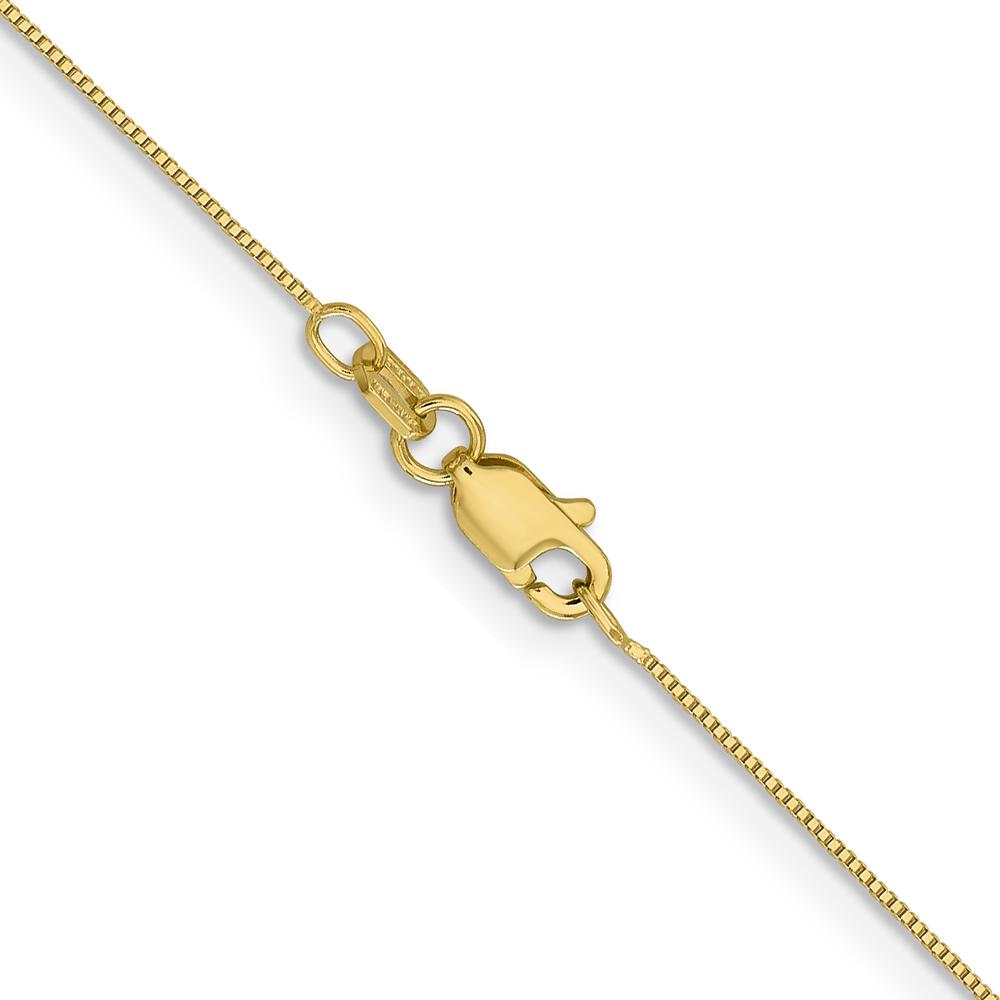 14K Yellow Gold 24" Box Chain Necklace with Lobster Clasp by Oro Pregiato
