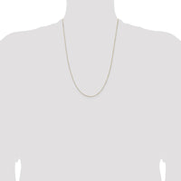 14K Yellow Gold 24" Box Chain Necklace with Lobster Clasp by Oro Pregiato