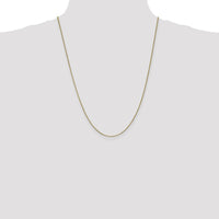 14K Yellow Gold 24" Box Chain with Polished Finish and Lobster Clasp by Oro Pregiato