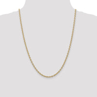 14K Yellow Gold 24" Cable Chain Necklace - 3.2mm Width by Oro Pregiato