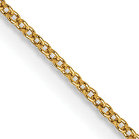 14K Yellow Gold 24" Cable Chain Necklace with Spring Ring Clasp - 0.9mm Width by Oro Pregiato
