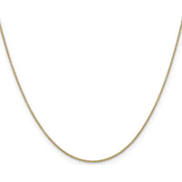14K Yellow Gold 24" Cable Chain Necklace with Spring Ring Clasp - 0.9mm Width by Oro Pregiato