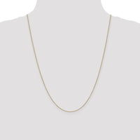 14K Yellow Gold 24" Cable Chain Necklace with Spring Ring Clasp - 0.9mm Width by Oro Pregiato