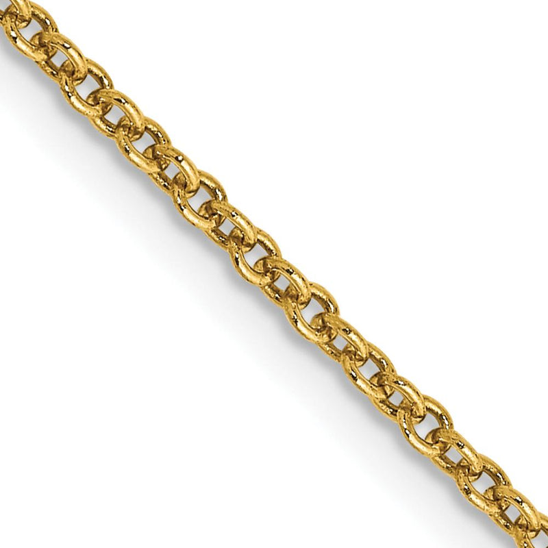 14K Yellow Gold 24" Cable Link Chain Necklace with Lobster Clasp by Oro Pregiato