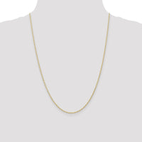 14K Yellow Gold 24" Cable Rope Chain Necklace with Spring Ring Clasp