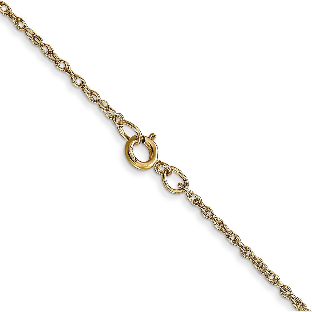 14K Yellow Gold 24" Cable Rope Chain Necklace with Spring Ring Clasp