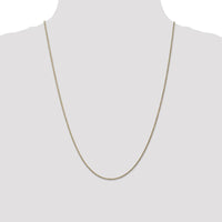 14K Yellow Gold 24" Cable Rope Chain Necklace with Spring Ring Clasp