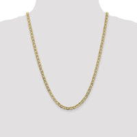 14K Yellow Gold 24" Concave Anchor Chain Necklace - 4.5mm Width by Oro Pregiato