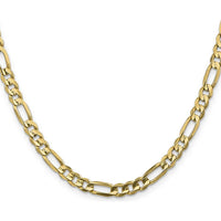 14K Yellow Gold 24" Concave Open Figaro Chain - 5.5mm Width with Lobster Clasp by Oro Pregiato