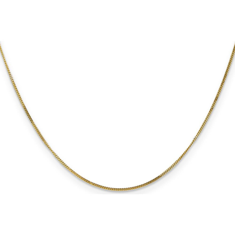 14K Yellow Gold 24" Curb Chain with Spring Ring Clasp by Oro Pregiato