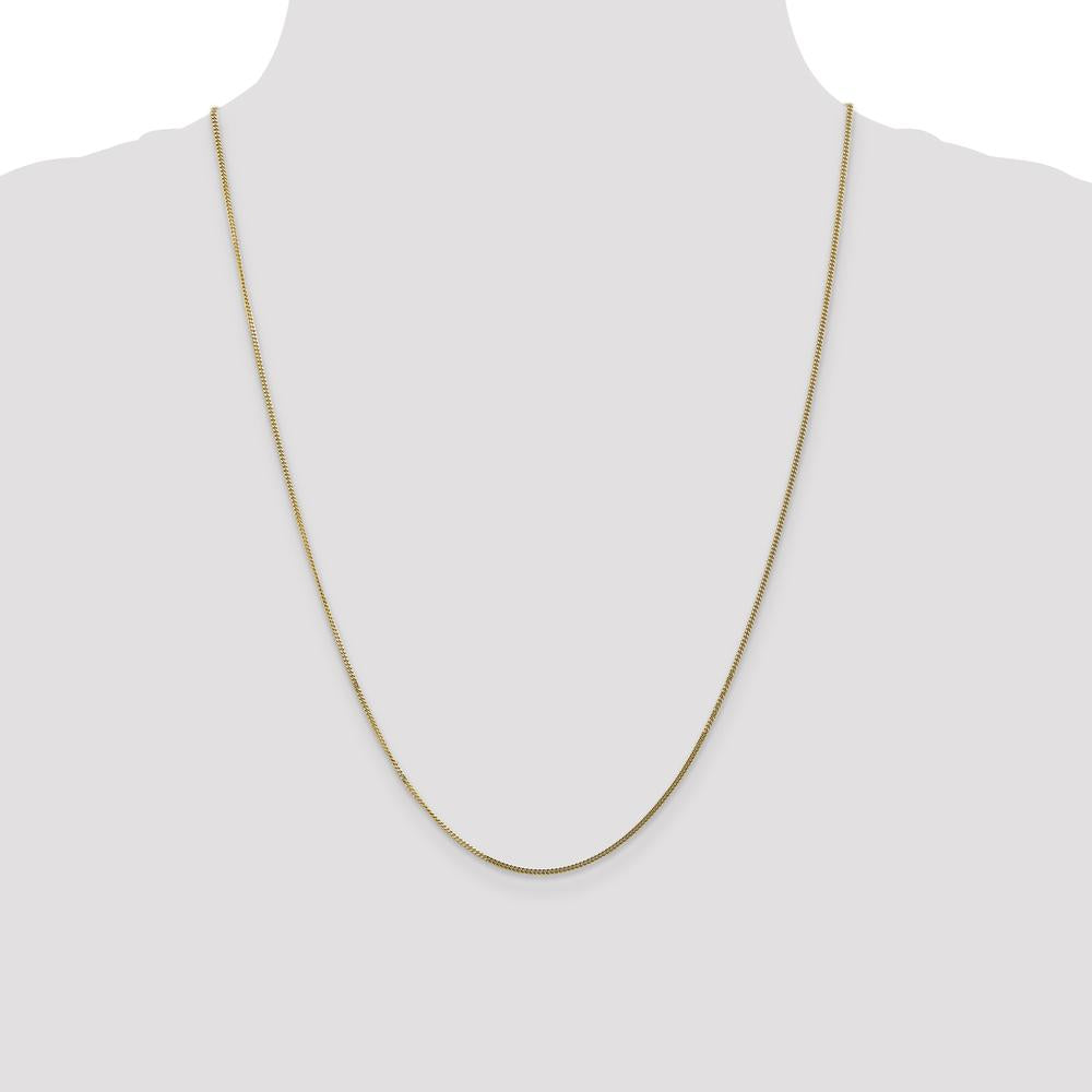 14K Yellow Gold 24" Curb Chain with Spring Ring Clasp - Solid, Polished Finish by Oro Pregiato