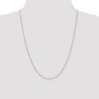 14K Yellow Gold 24" Diamond-Cut Beaded Pendant Chain with Lobster Clasp by Oro Pregiato