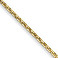 14K Yellow Gold 24" Diamond-Cut Cable Chain Necklace - 0.95mm Width, Lobster Clasp by Oro Pregiato