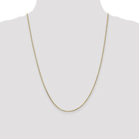 14K Yellow Gold 24" Diamond-Cut Cable Chain with Lobster Clasp - 1.65mm Width by Oro Pregiato