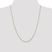 14K Yellow Gold 24" Diamond-Cut Cable Link Necklace - 1.45mm Width by Oro Pregiato