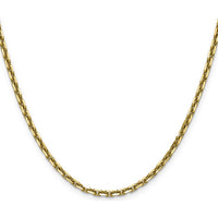 14K Yellow Gold 24" Diamond-Cut French Link Chain - 3.25mm Width by Oro Pregiato