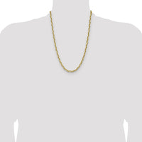 14K Yellow Gold 24" Diamond-Cut Mariner Anchor Chain Necklace by Oro Pregiato