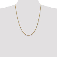 14K Yellow Gold 24" Diamond-Cut Milano Rope Chain - 2.5mm Width, Lobster Clasp by Oro Pregiato
