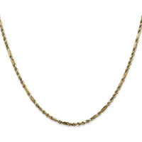 14K Yellow Gold 24" Diamond-Cut Milano Rope Chain Necklace with Lobster Clasp - 2.25mm Width by Oro Pregiato