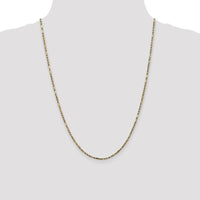 14K Yellow Gold 24" Diamond-Cut Milano Rope Chain Necklace with Lobster Clasp - 2.25mm Width by Oro Pregiato