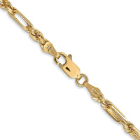 14K Yellow Gold 24" Diamond-Cut Milano Rope Chain Necklace with Lobster Clasp - 3mm Solid Rope Design by Oro Pregiato