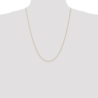 14K Yellow Gold 24" Diamond-Cut Parisian Wheat Chain - 0.8mm Width by Oro Pregiato