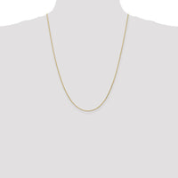 14K Yellow Gold 24" Diamond-Cut Parisian Wheat Chain - 1mm Width with Lobster Clasp by Oro Pregiato