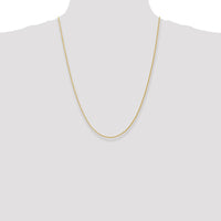 14K Yellow Gold 24" Diamond-Cut Parisian Wheat Chain Necklace with Lobster Clasp by Oro Pregiato