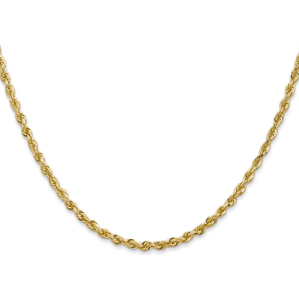 14K Yellow Gold 24" Diamond-Cut Quadruple Rope Chain - 2.75mm Width by Oro Pregiato