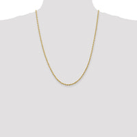 14K Yellow Gold 24" Diamond-Cut Quadruple Rope Chain - 2.75mm Width by Oro Pregiato