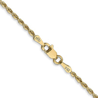14K Yellow Gold 24" Diamond-Cut Quadruple Rope Chain with Lobster Clasp - 1.85mm Width by Oro Pregiato