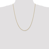 14K Yellow Gold 24" Diamond-Cut Quadruple Rope Chain with Lobster Clasp - 1.85mm Width by Oro Pregiato