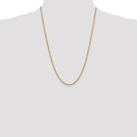14K Yellow Gold 24" Diamond-Cut Rope Chain - 3mm Width, Lobster Clasp by Oro Pregiato