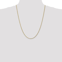 14K Yellow Gold 24" Diamond-Cut Rope Chain Necklace - 1.75mm Width, Lobster Clasp