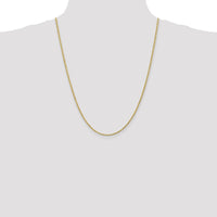 14K Yellow Gold 24" Diamond-Cut Rope Chain Necklace with Lobster Clasp - 2mm Solid Handmade Design