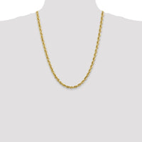 14K Yellow Gold 24" Diamond-Cut Rope Chain with Fancy Lobster Clasp