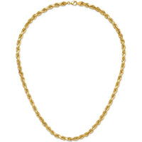 14K Yellow Gold 24" Diamond-Cut Rope Chain with Fancy Lobster Clasp