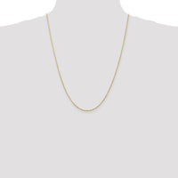 14K Yellow Gold 24" Diamond-Cut Rope Chain with Lobster Clasp - 1.5mm Width by Oro Pregiato