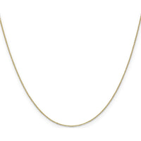 14K Yellow Gold 24" Diamond-Cut Round Open Link Cable Chain Necklace - 0.65mm Width by Oro Pregiato