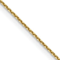 14K Yellow Gold 24" Diamond-Cut Round Open Link Cable Chain with Lobster Clasp by Oro Pregiato