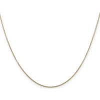 14K Yellow Gold 24" Diamond-Cut Round Open Link Cable Chain with Lobster Clasp by Oro Pregiato